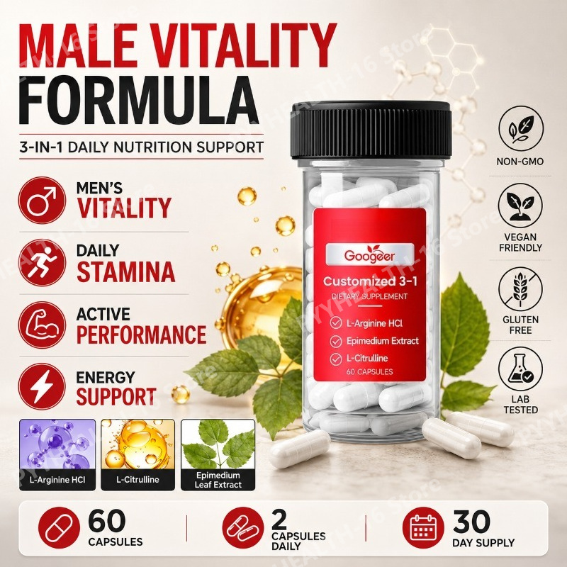 Herbal Wellness Blend - แอล-อาร์จินีน เอชซีแอล ผสมแอล-ซิทรูลีน และสารสกัดจากใบอีพิมีเดียม ผลิตภัณฑ์สมุนไพรผสมกรดอะมิโนเพื่อสุขภาพที่ดีในทุกวัน บรรจุ