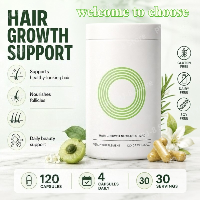 Herbal Wellness Blend - แคปซูลบำรุงเส้นผมสำหรับผู้หญิง 120 เม็ด ประกอบด้วยไบโอติน วิตามิน แร่ธาตุ