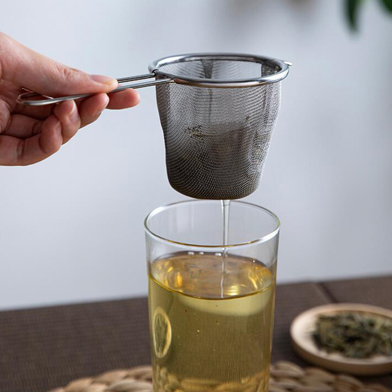 Herbal Wellness Blend - ที่กรองชาสแตนเลสแบบใช้ซ้ำได้ ที่กรองชาแบบมีหูจับเดียว สำหรับกรองกาแฟ สมุนไพร และเครื่องเทศ พร้อมด้ามจับ